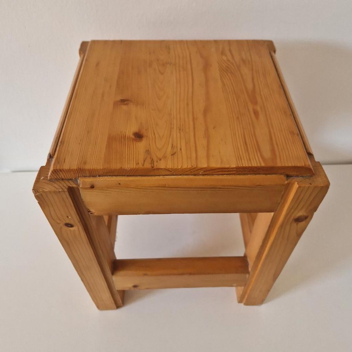 * Vintage Grenen Tafeltje Plantentafel Krukje image 5
