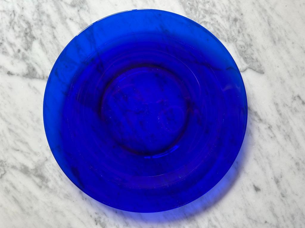 4x Dinerbord Donkerblauw Glas image 2