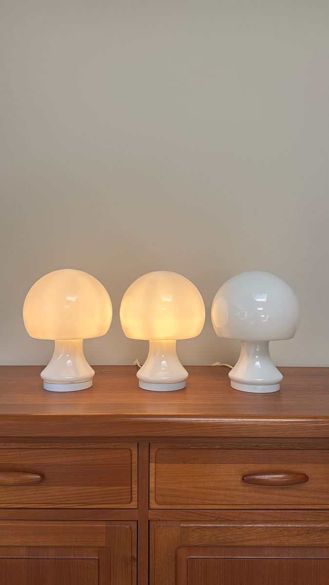 Vintage Glazen Spage Age Mushroom Lampen image 10