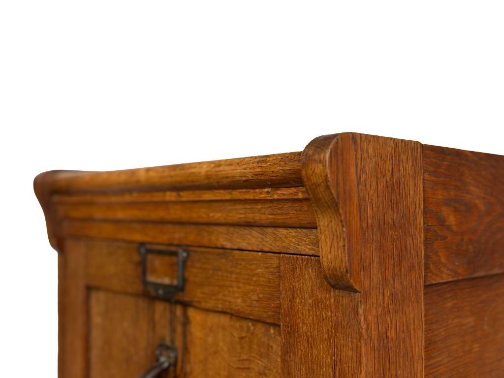 Antieke Oude Eiken Notariskast Eye Catcher Ladekast Jaren 30 image 18
