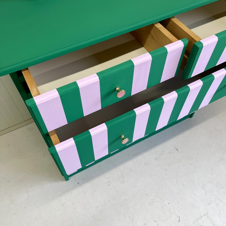 Restyle Streep Ladekast/commode & Nieuwe Knop Handmade image 7