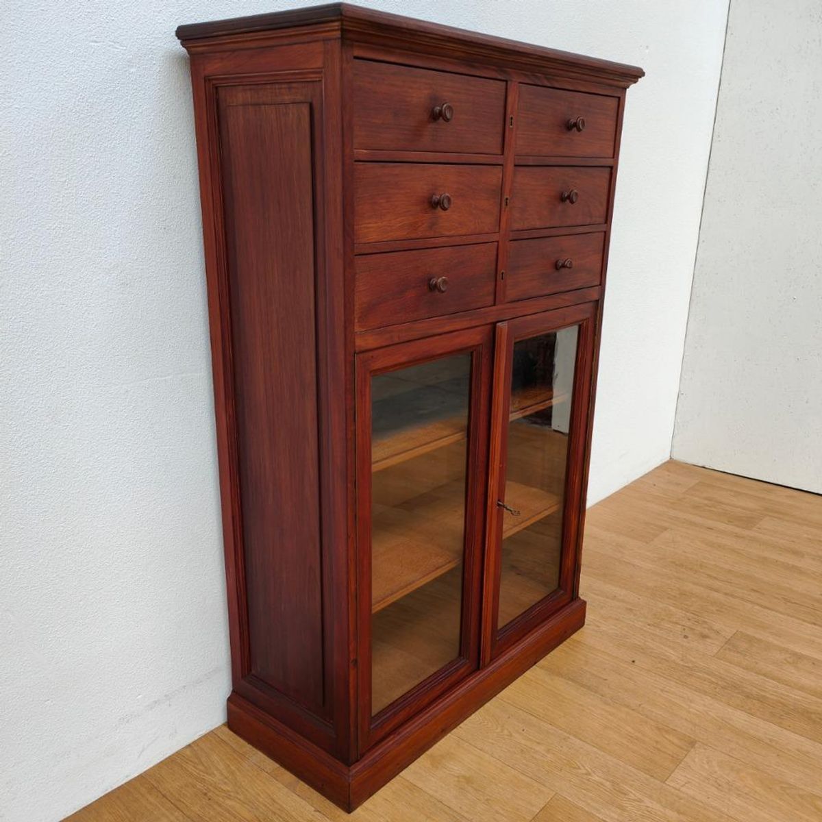 Antieke Ladekast Notariskast Buffetkast Boekenkast Vitrine image 9