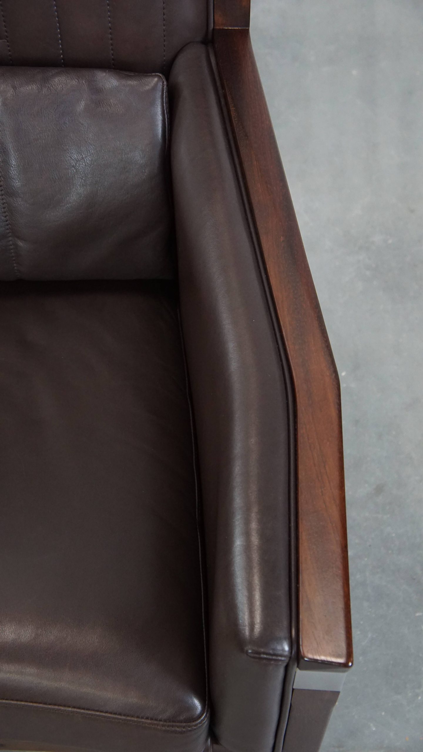 Luxe Art Deco Schuitema Design Fauteuil Met Donkerbruin Leer Uit De Decoforma Serie image 9