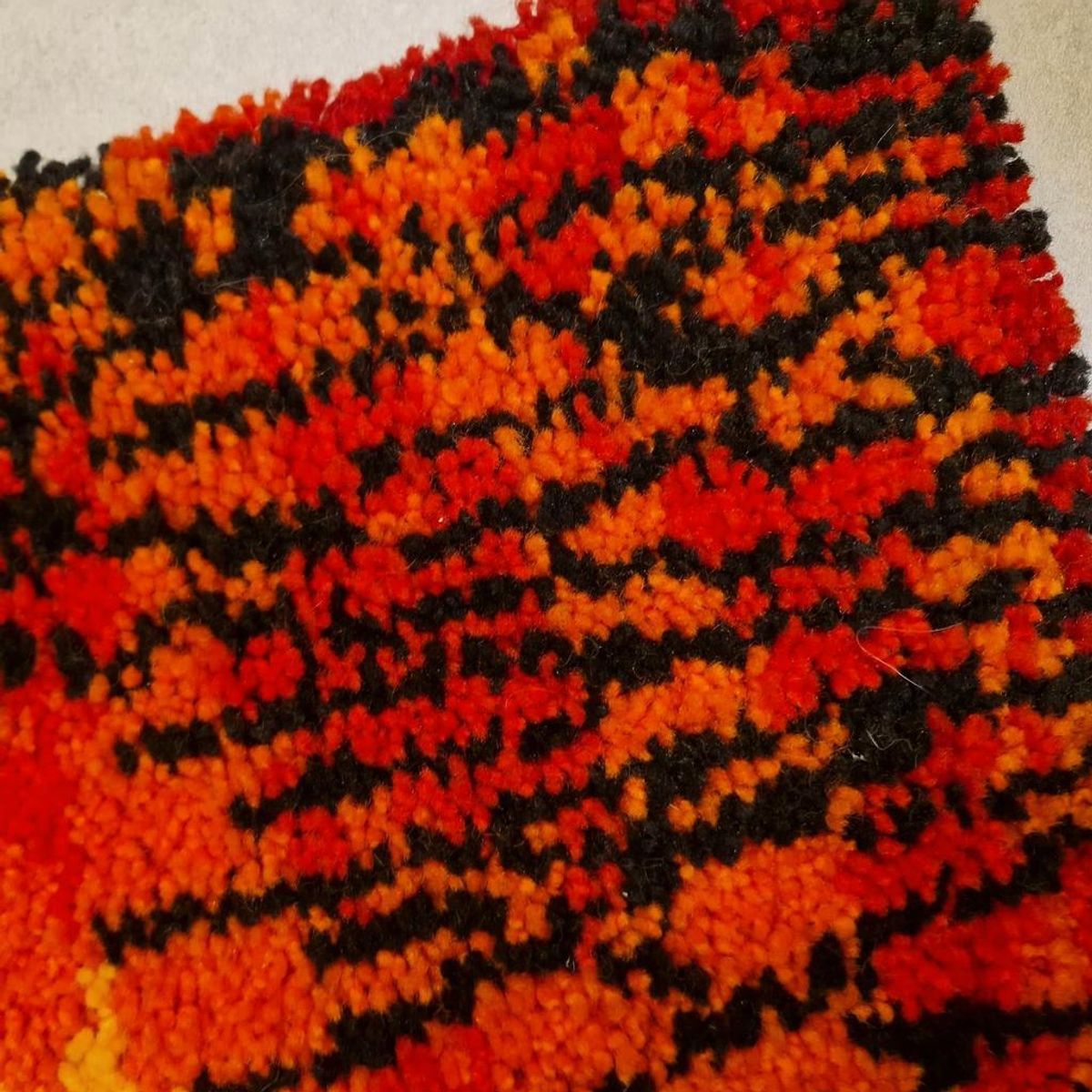 Vintage Wandkleed Wollen Muurkleed Jaren 70 Oranje image 6