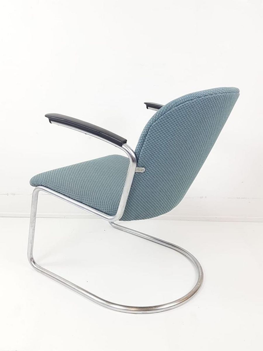 Gispen Fauteuil Model 413 Nieuw Gestoffeerd Ploeg Stof Grape image 8