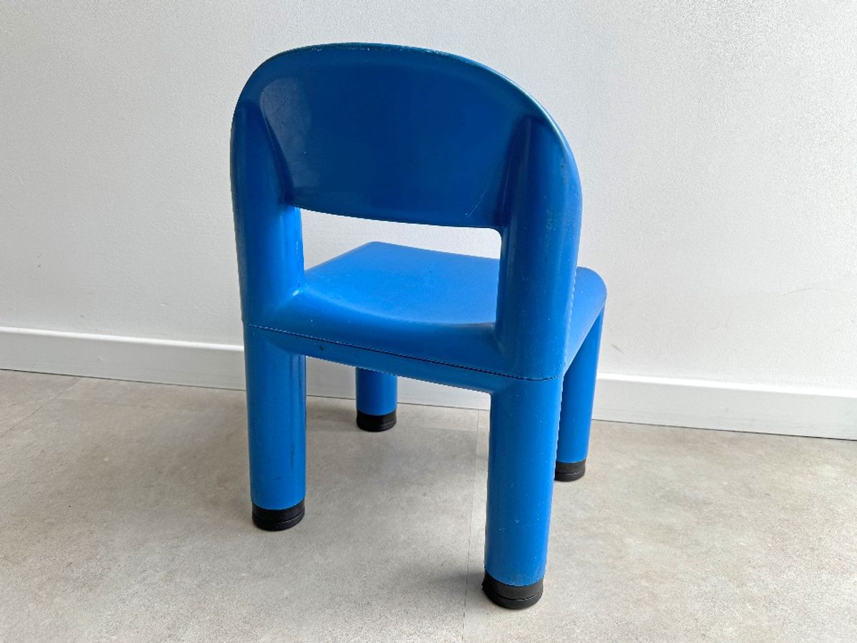 Blauwe Plastic Space Age Kinder Stoel image 10