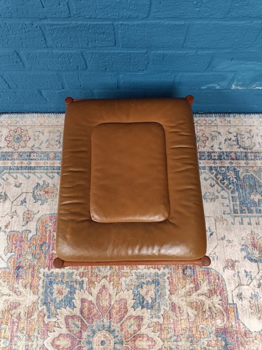 Vintage Fauteuil Met Voetenbank, Deens Design image 5