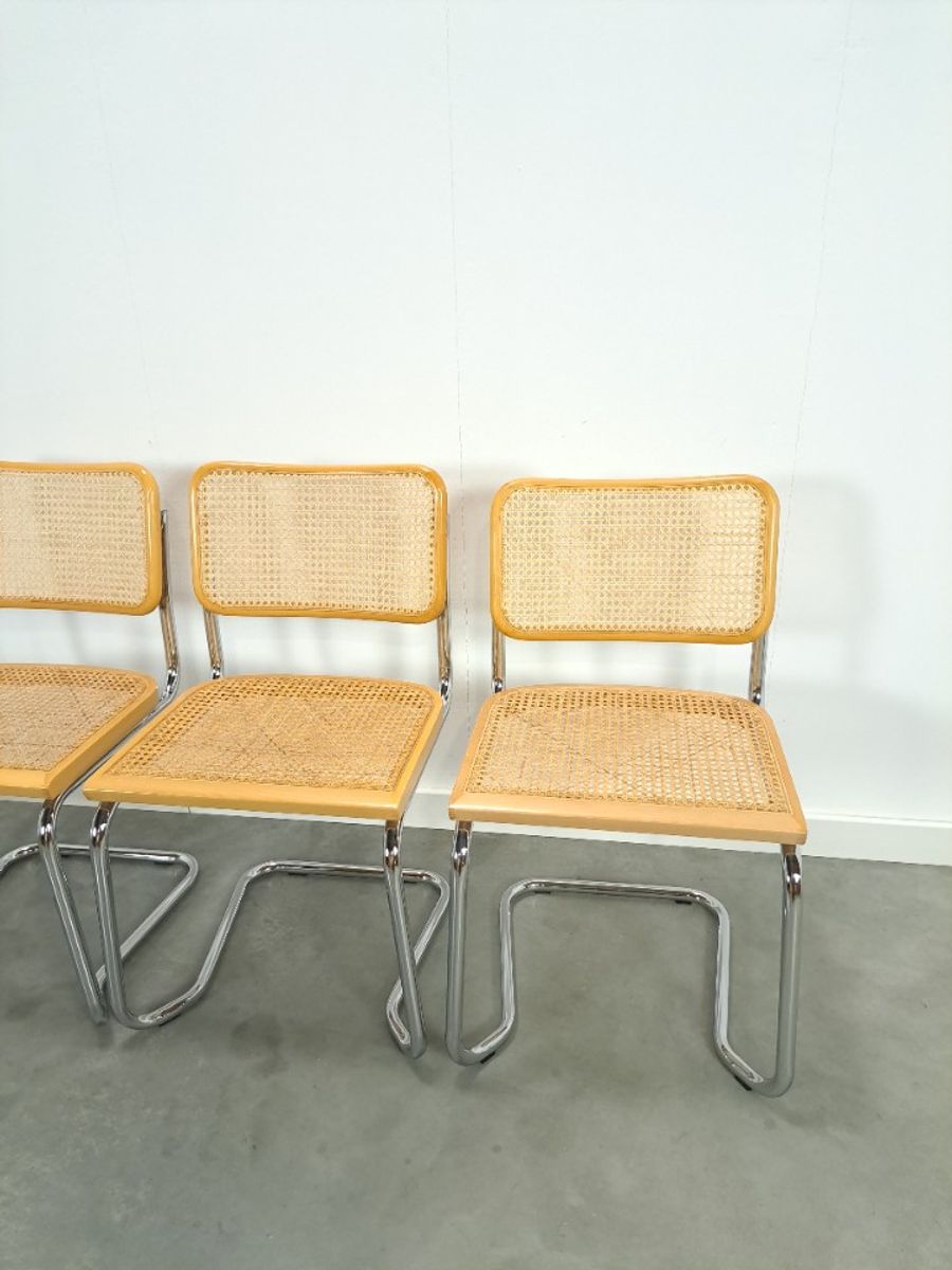 Italiaanse Webbing Set Stoelen Met Chromen Buisframe image 9