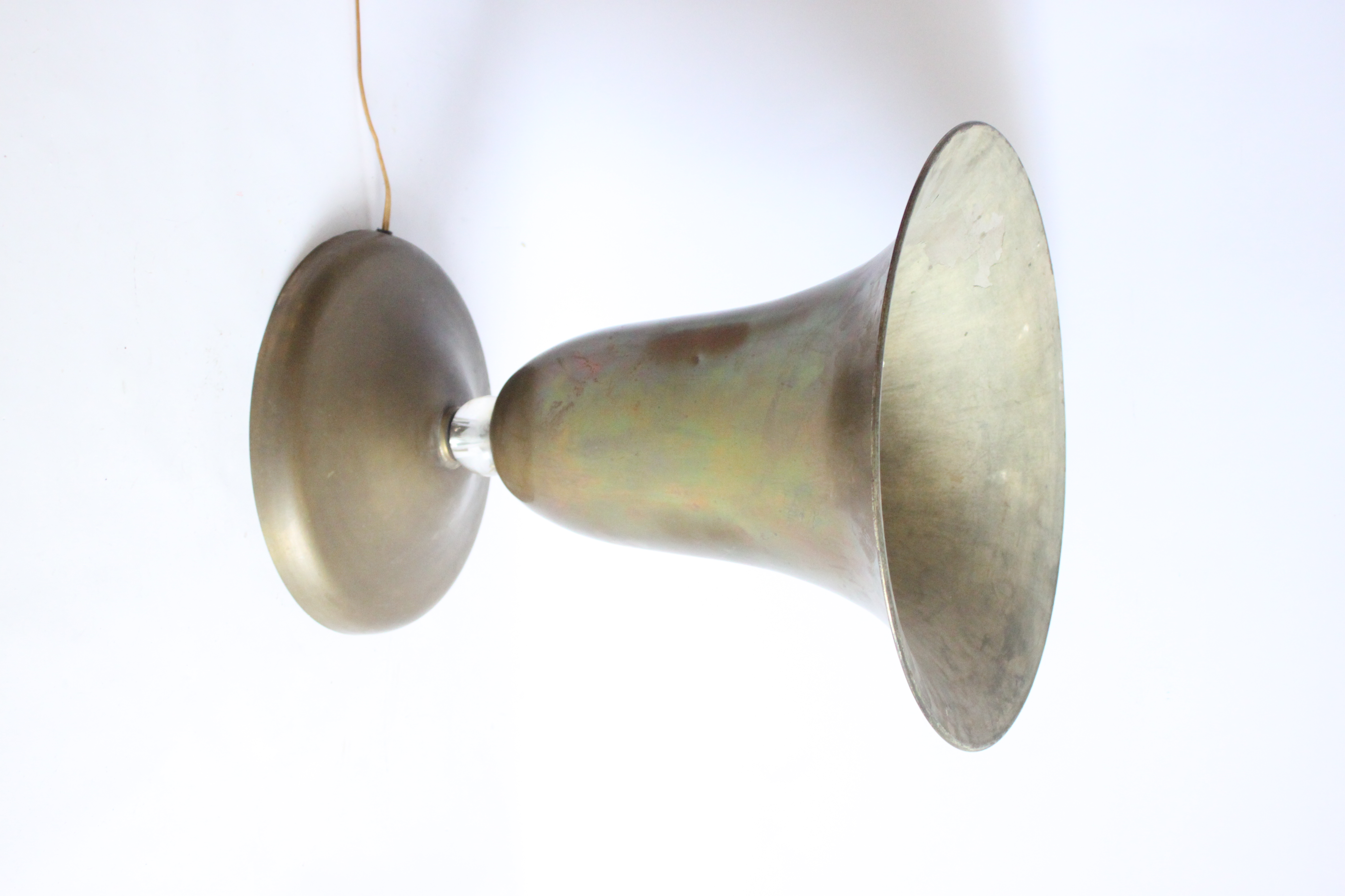 Large Brass Chalice Lamp, 1930s-1940s image 6