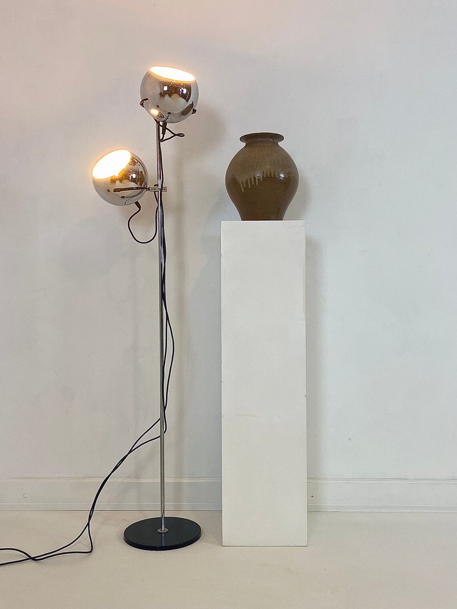 Vintage Chrome Floor Lamp image 1