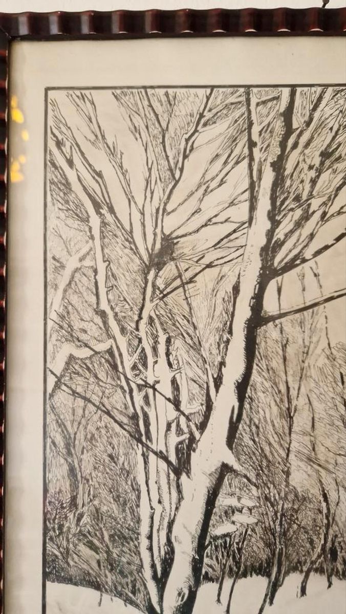 Antieke Pentekening In Lijst image 7