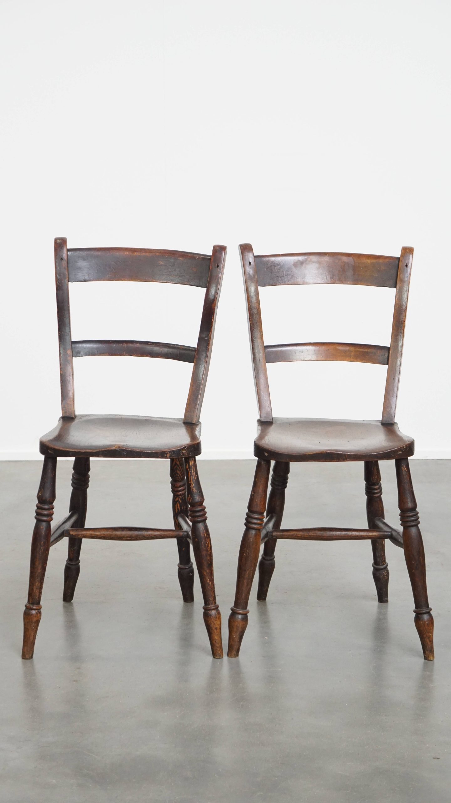 Tijdloze Stijlvolle Set Van 4 Antieke Engelse Oxford Eetkamer/ Keuken Stoelen image 3