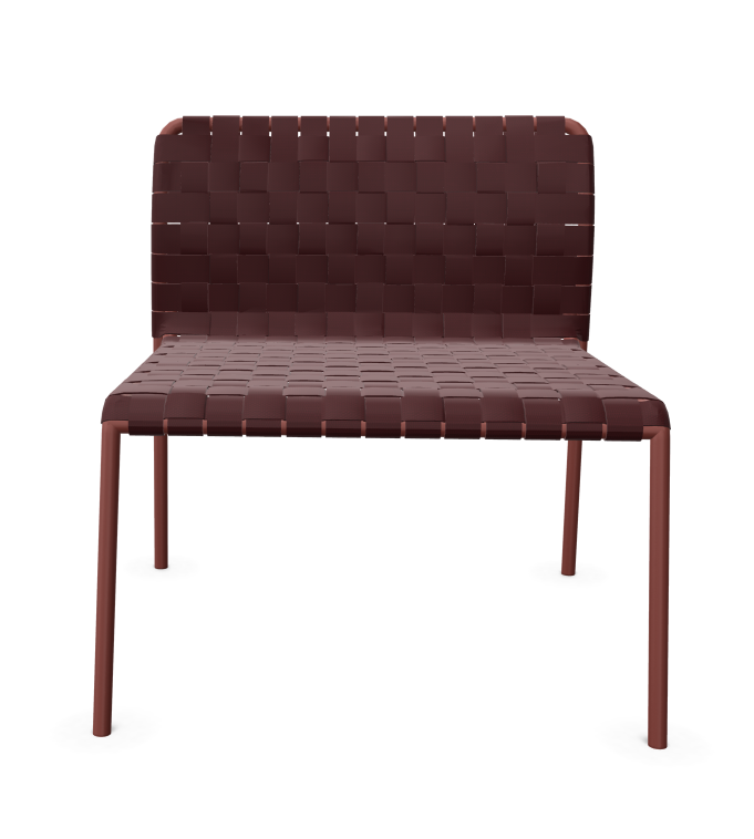 Andreu World Costa Stoel Aluminium Poedercoating Rood image 2