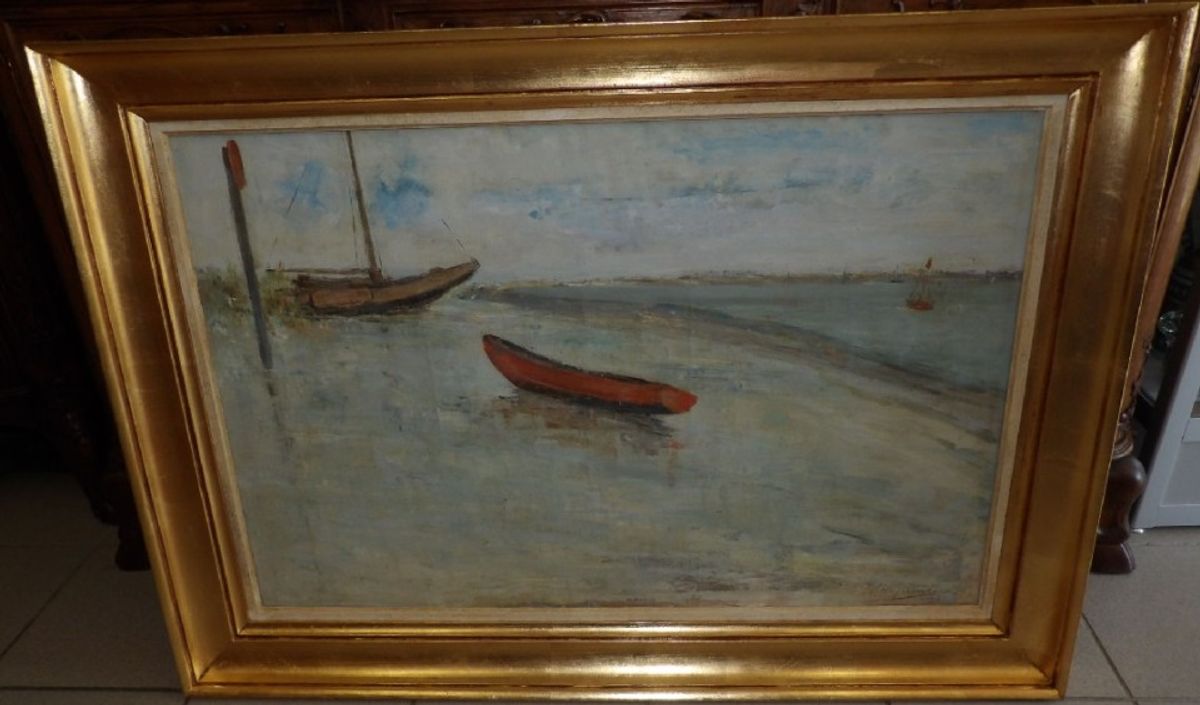 Karel Heymans (1899-1974) Bootjes Aan Het Strand image 6