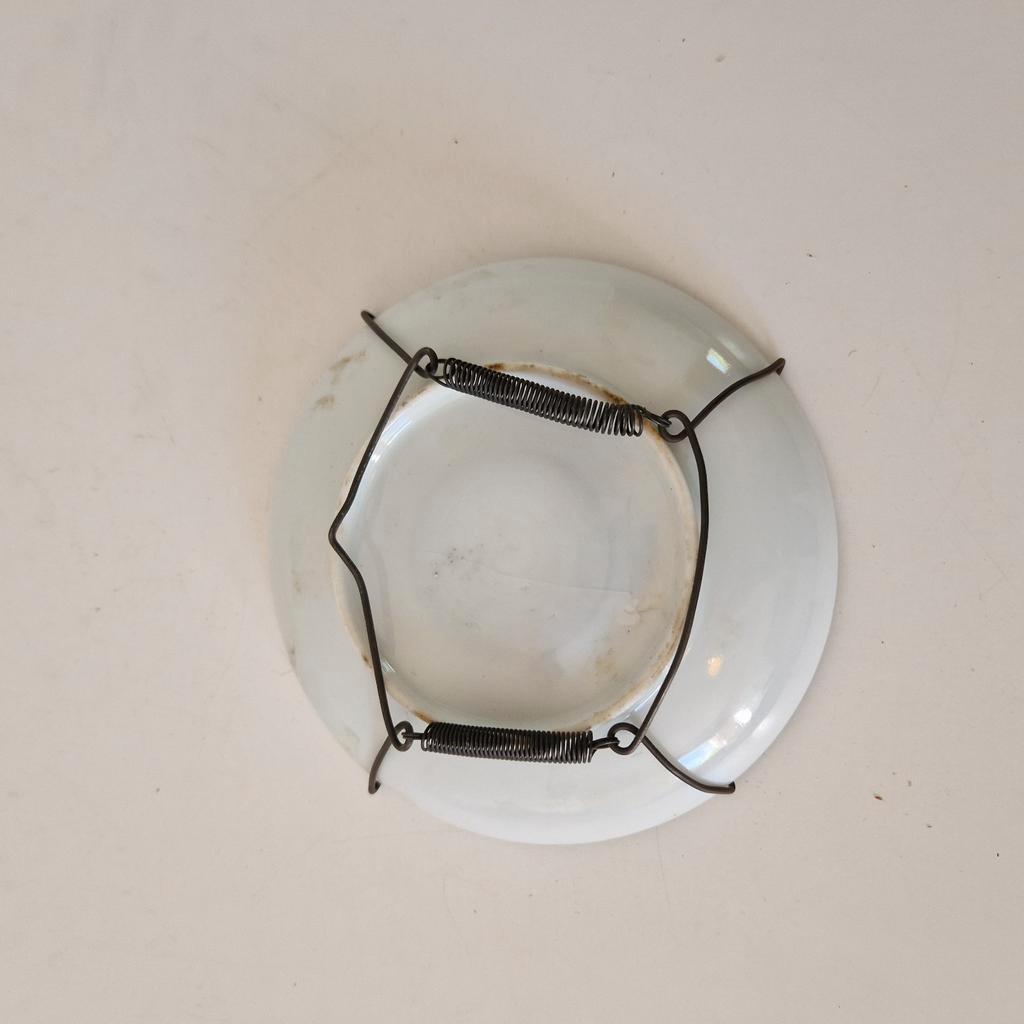 Antiek Wandbordje Schotel Met Vogel image 6