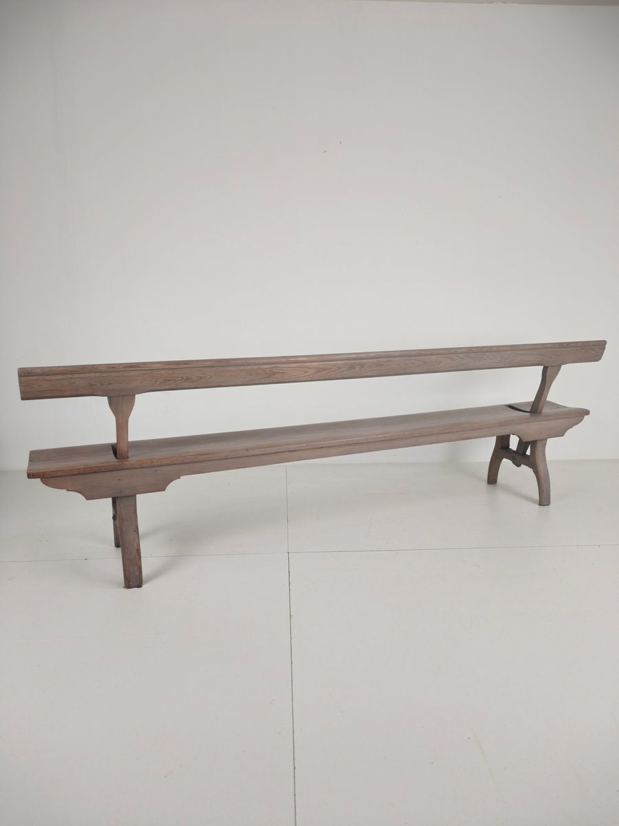 Victoriaanse Spoorwegbank Hout – Zeldzaam Ontwerp Met Omkeerbare Rugleuning image 5