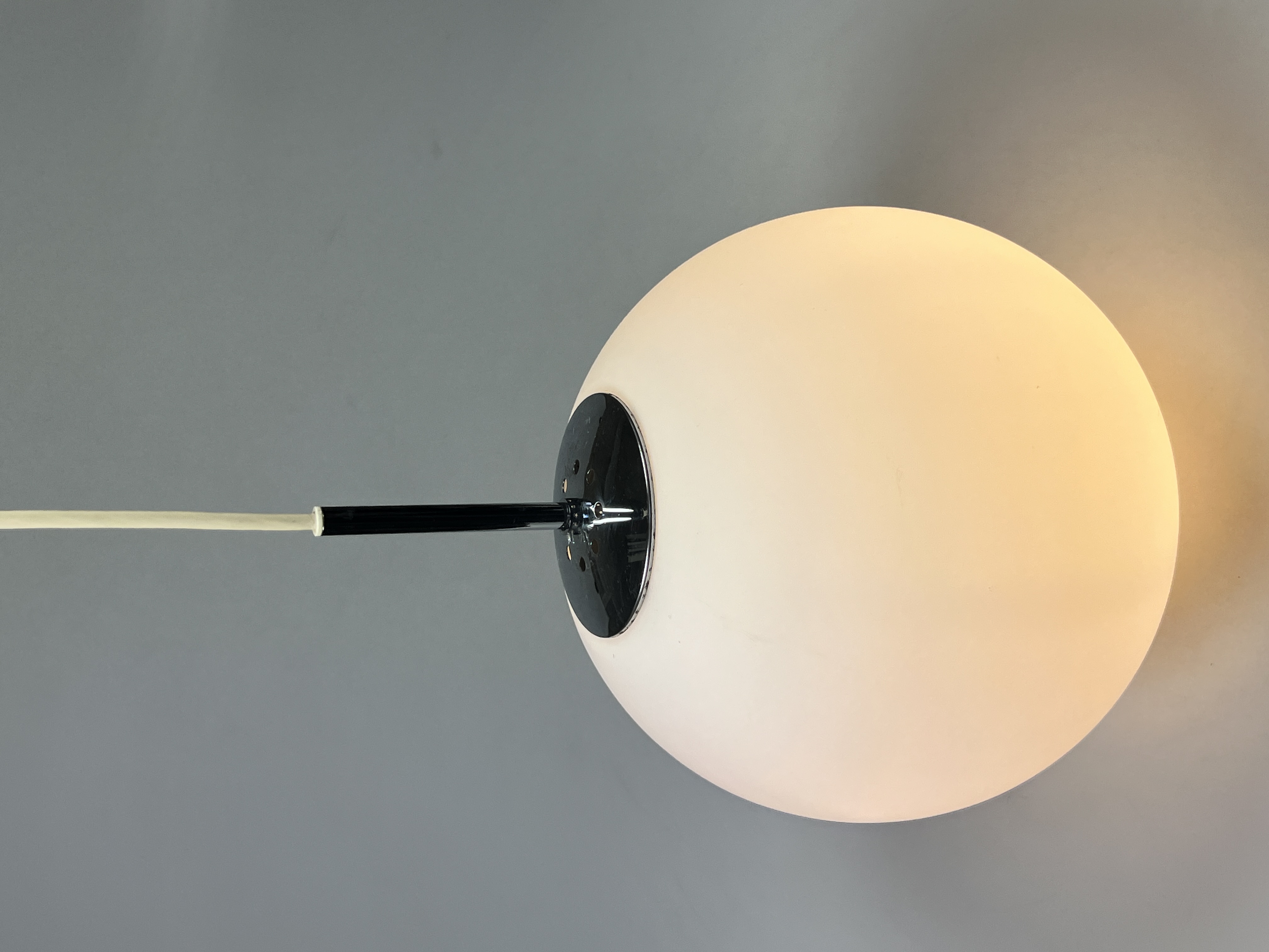 Vintage Glazen Bollamp / Hanglamp, Glashütte Limburg, Duitsland 1960's image 9