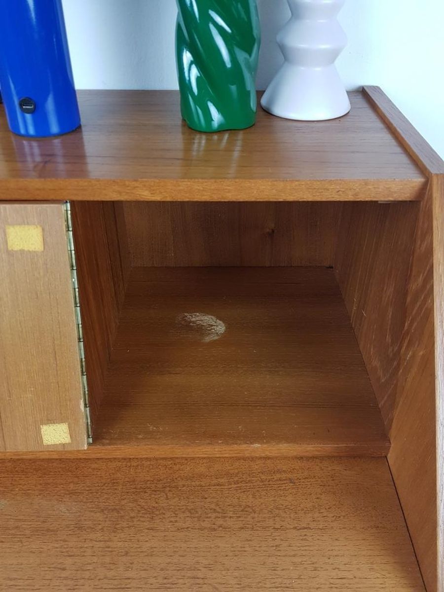 Vintage Deense Teakhouten Secretaire | Wandkast | Ladenkast image 8