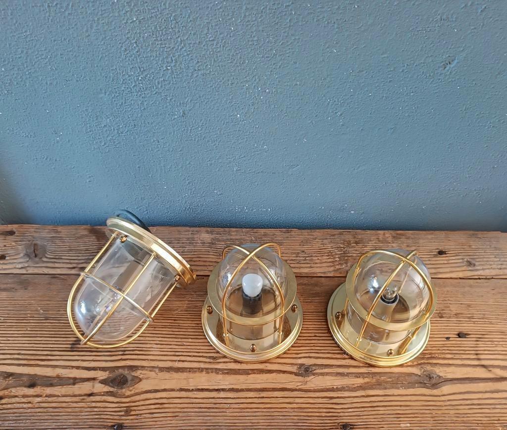 Set Van 3 Vintage Gouden Schip Stijl Plafondlampen image 5