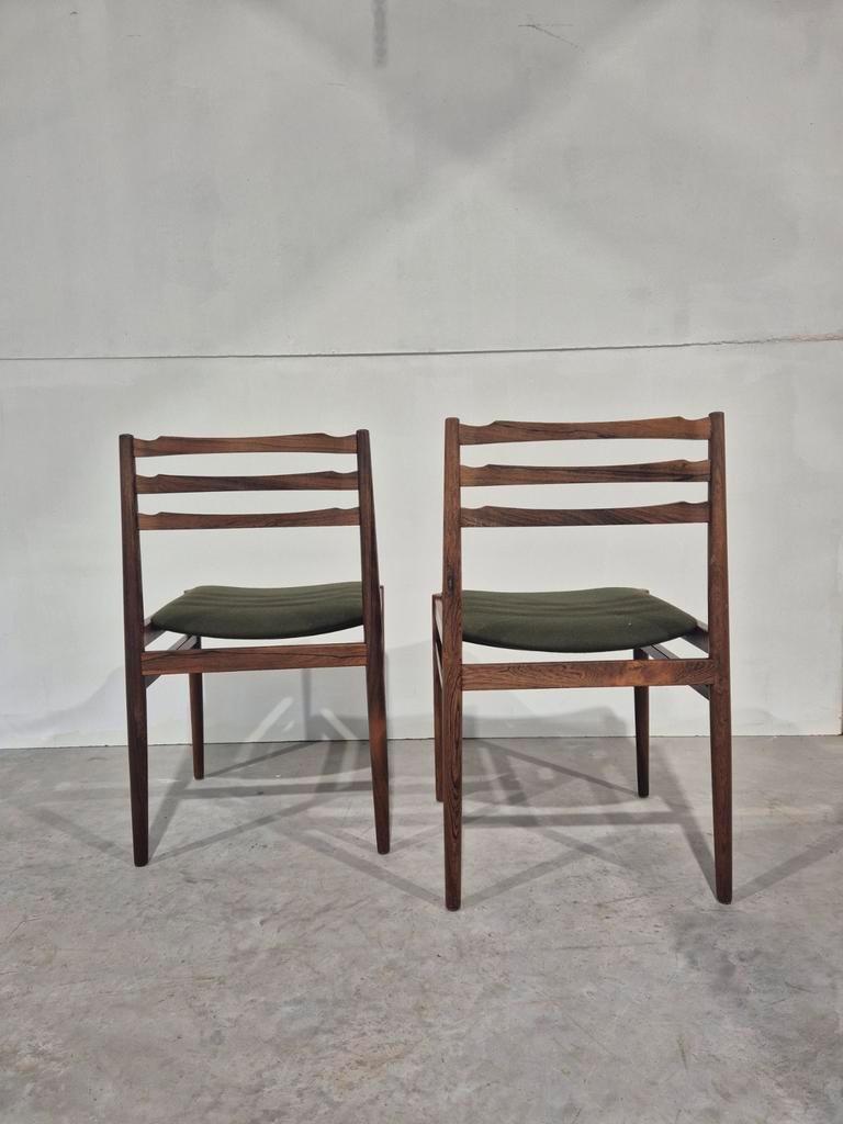 2 Vintage Pallisander Deens Design Eetkamer Stoelen image 7