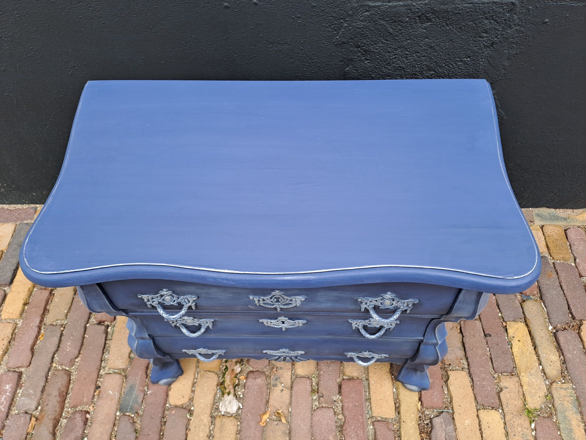 Ladekast - Buikkastje - Blauw Met Zilveren Details image 5