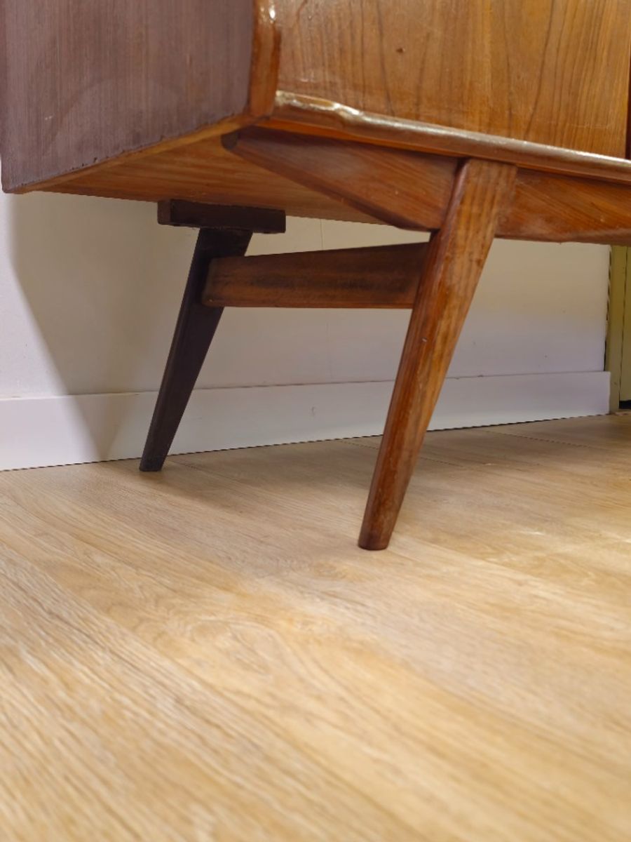 Vintage Teak Fineer Dressoir Lowboard Kast Kastje image 13