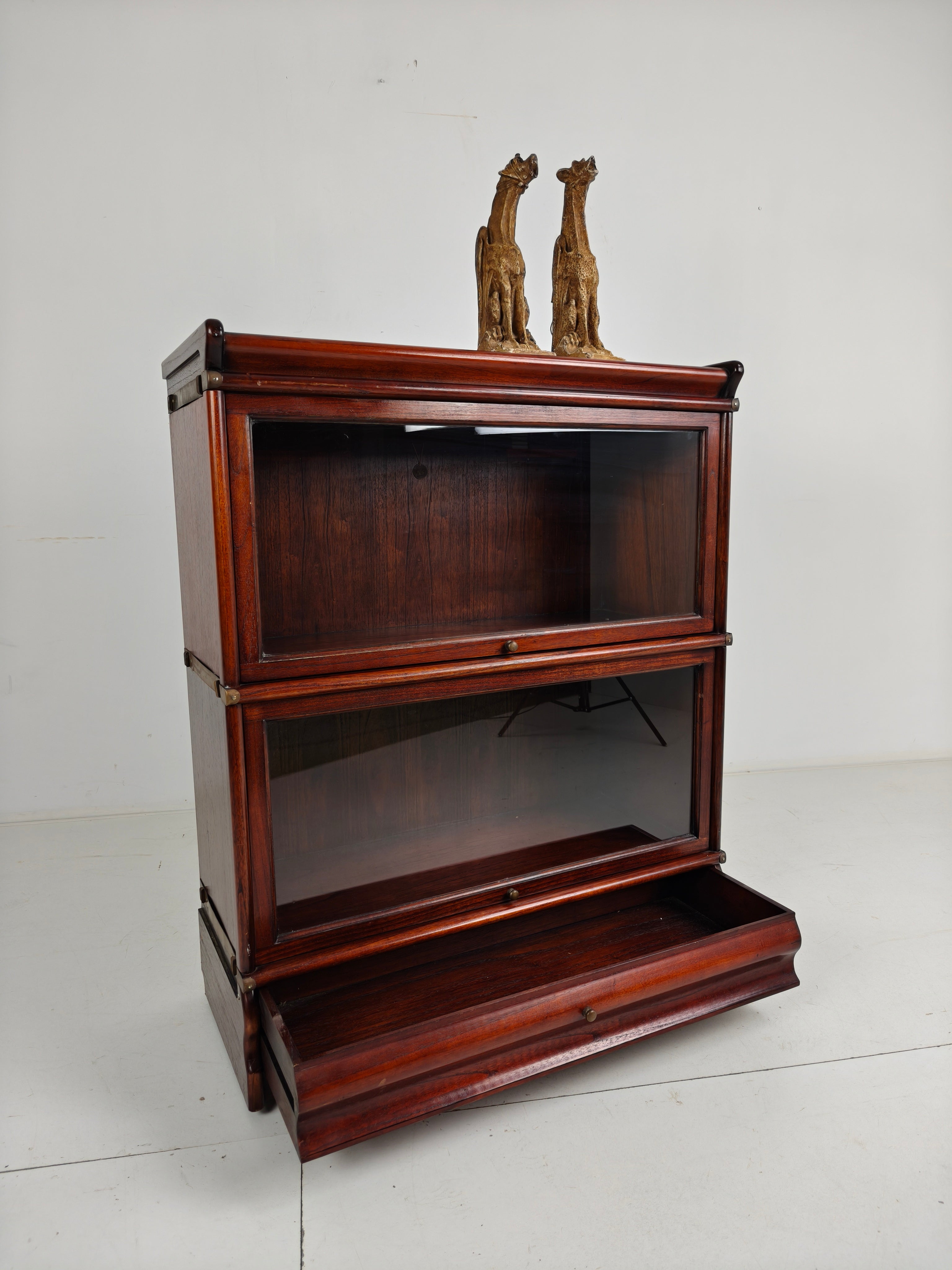 Mahonie Globe-wernicke Modulaire Boekenkast Met Onderladen image 5