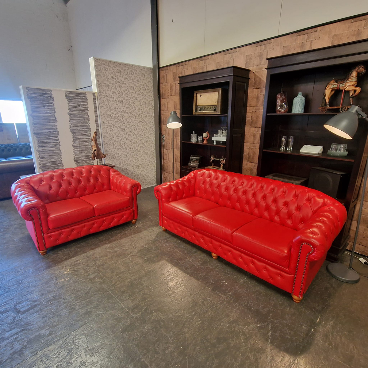 Chesterfield Melbourne Set 2 + 3 Zits - Rood image 5