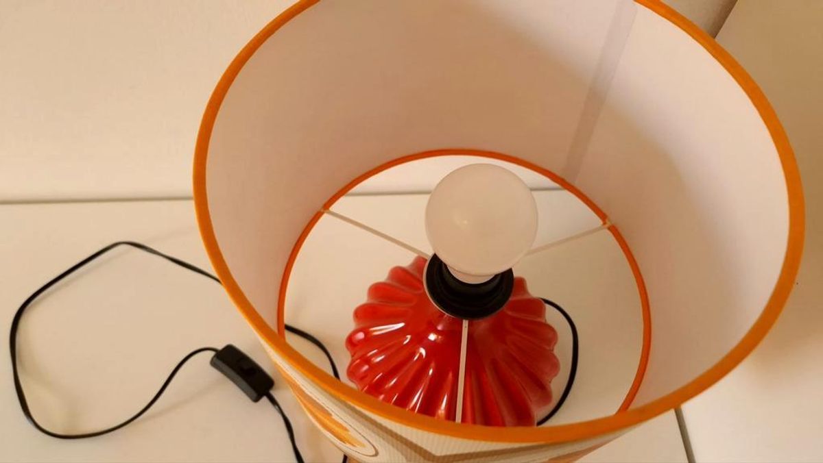 Retro Lamp Jaren 70 Stijl Schemerlamp Tafellamp image 10
