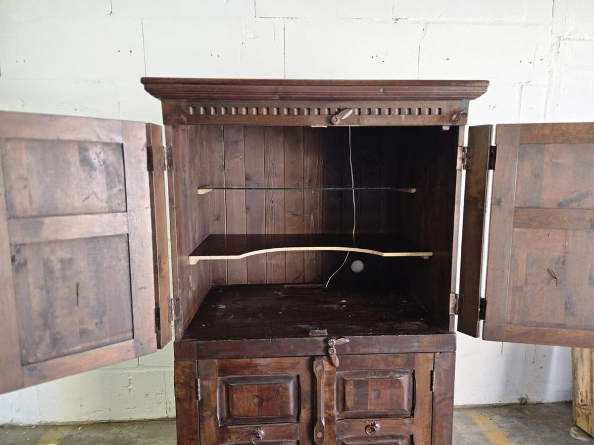 Vintage Stoere Houten Kast / Leggerkast / Opbergkast image 9