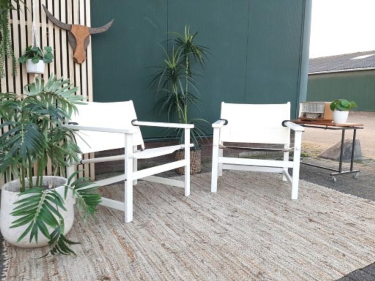 Set 2 Deense Safari Chairs Vintage Design Fauteuil Tuinstoel image 4