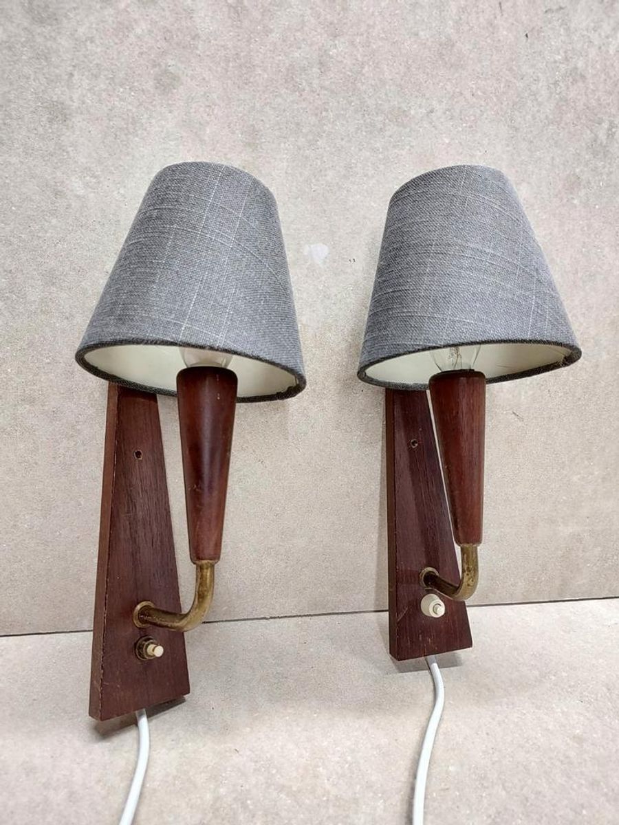 Set Teak Wandlampjes image 4