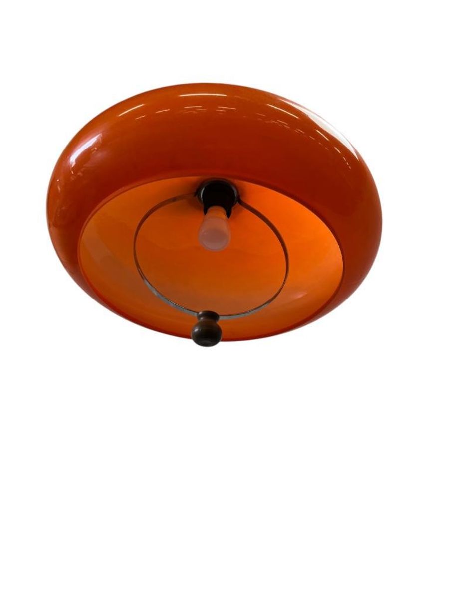 Vintage Oranje Ufo Luster / Hanglamp Jaren 70 image 6