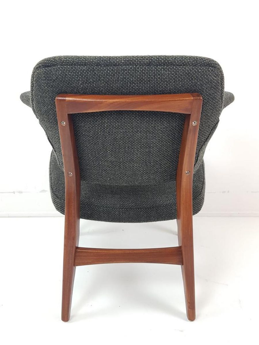 Vintage Louis van Teeffelen Fauteuil Webe Groen Wol De Ploeg image 6