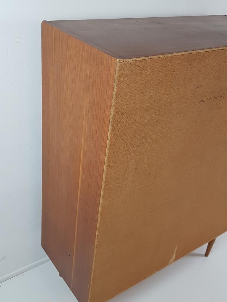Vintage Fins Kastje Teak Fineer Secretaire image 10