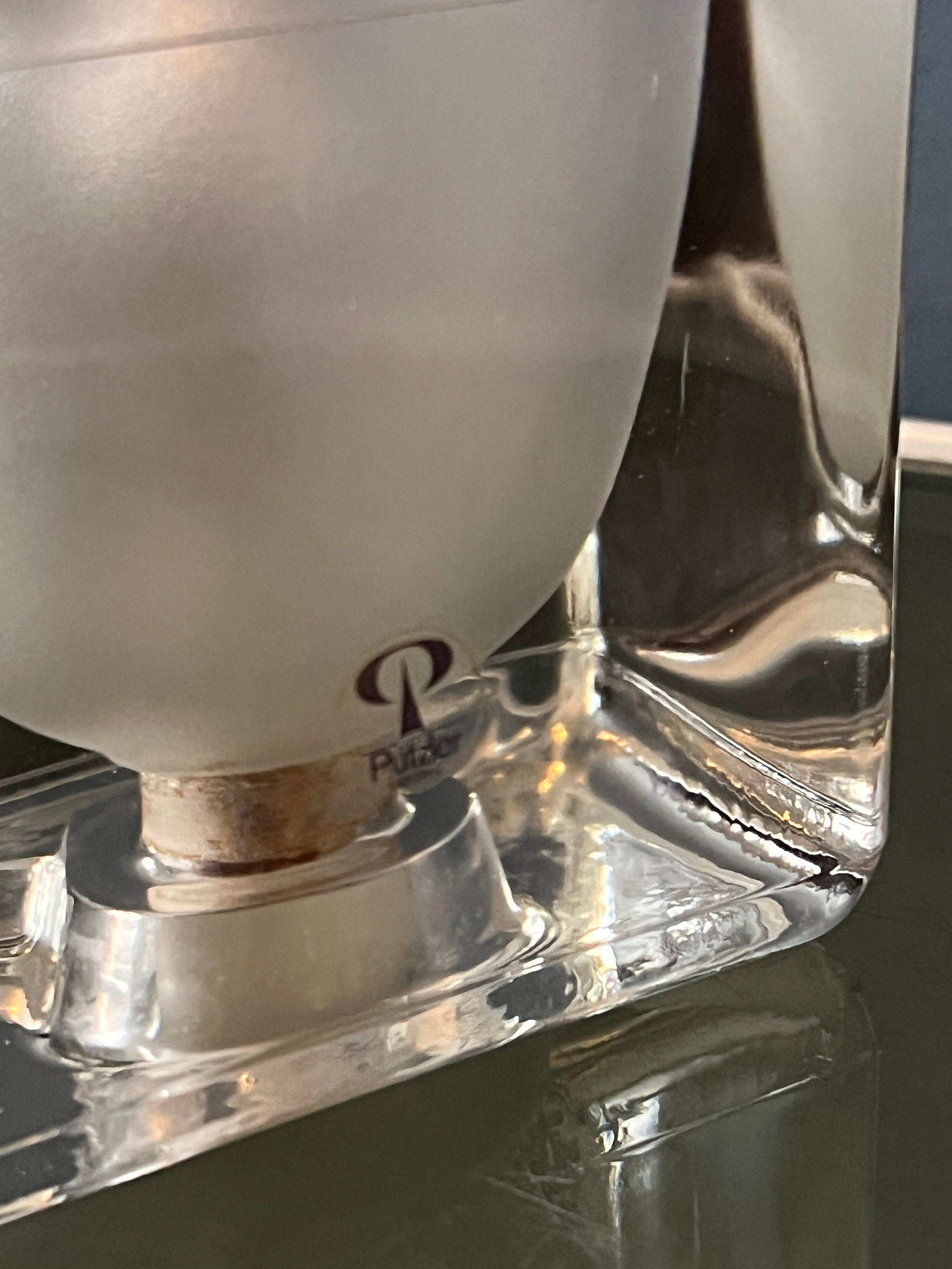 Mid Century Peill & Putzler 'ice Cube' Kubus Glazen Tafellamp image 11