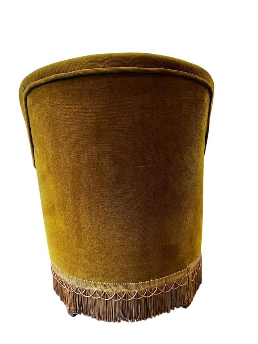 Vintage Eenzit / Zetel / Fauteuil Met Franjes image 3