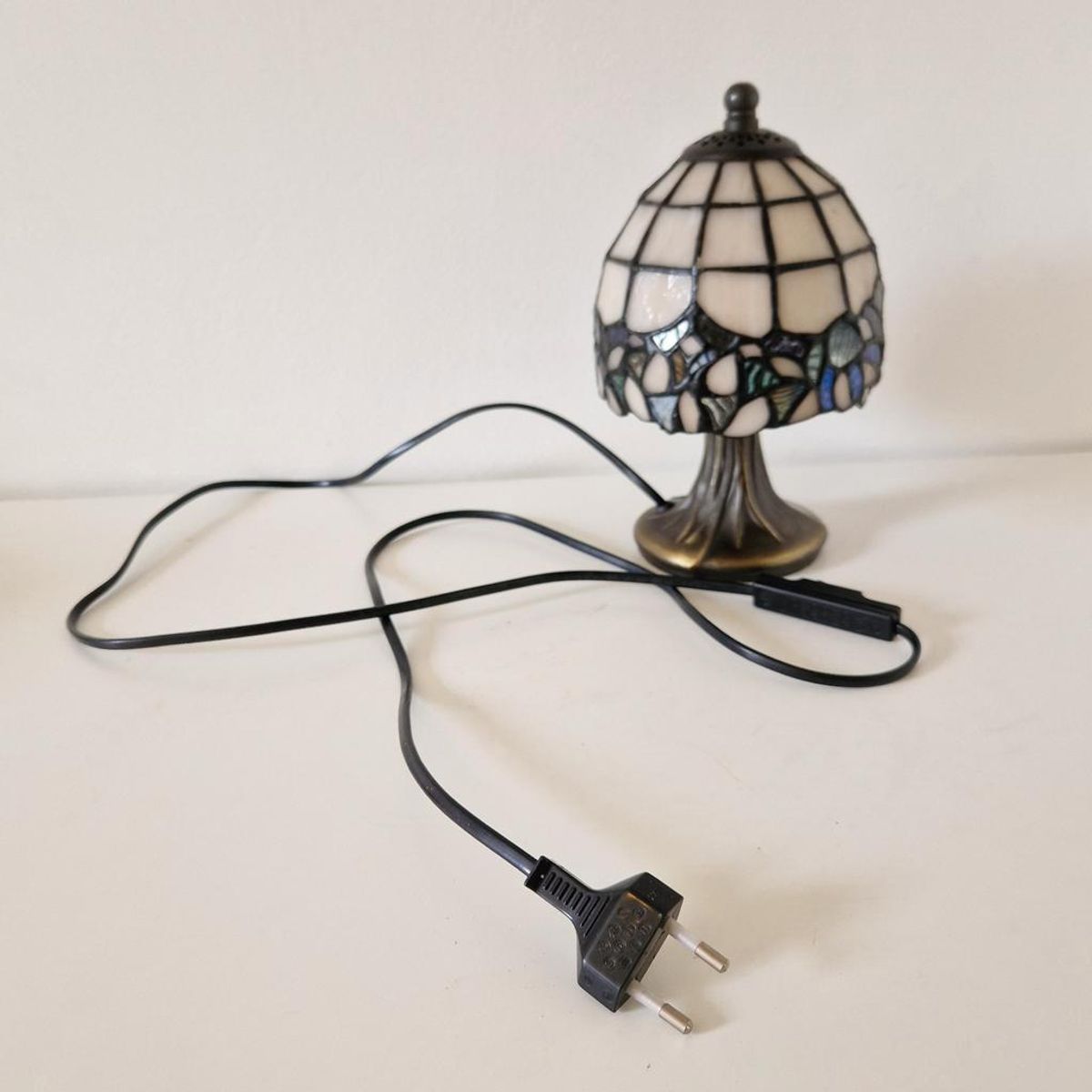 Vintage Glas In Lood Lampje Tiffany Stijl Lamp Schemerlamp image 10