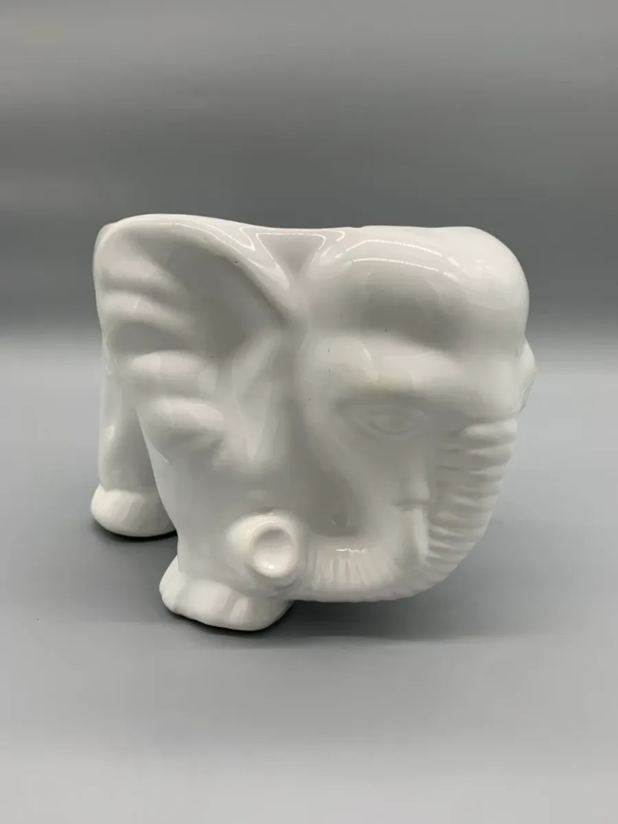 Grote Bloempot Olifant Wit image 4