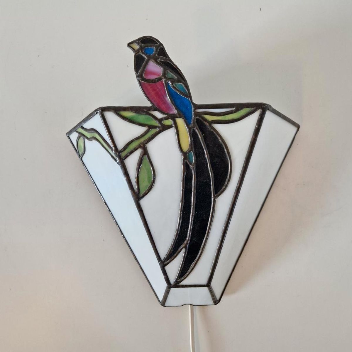 Vintage Wandlamp Glas In Lood / Tiffany Stijl image 3