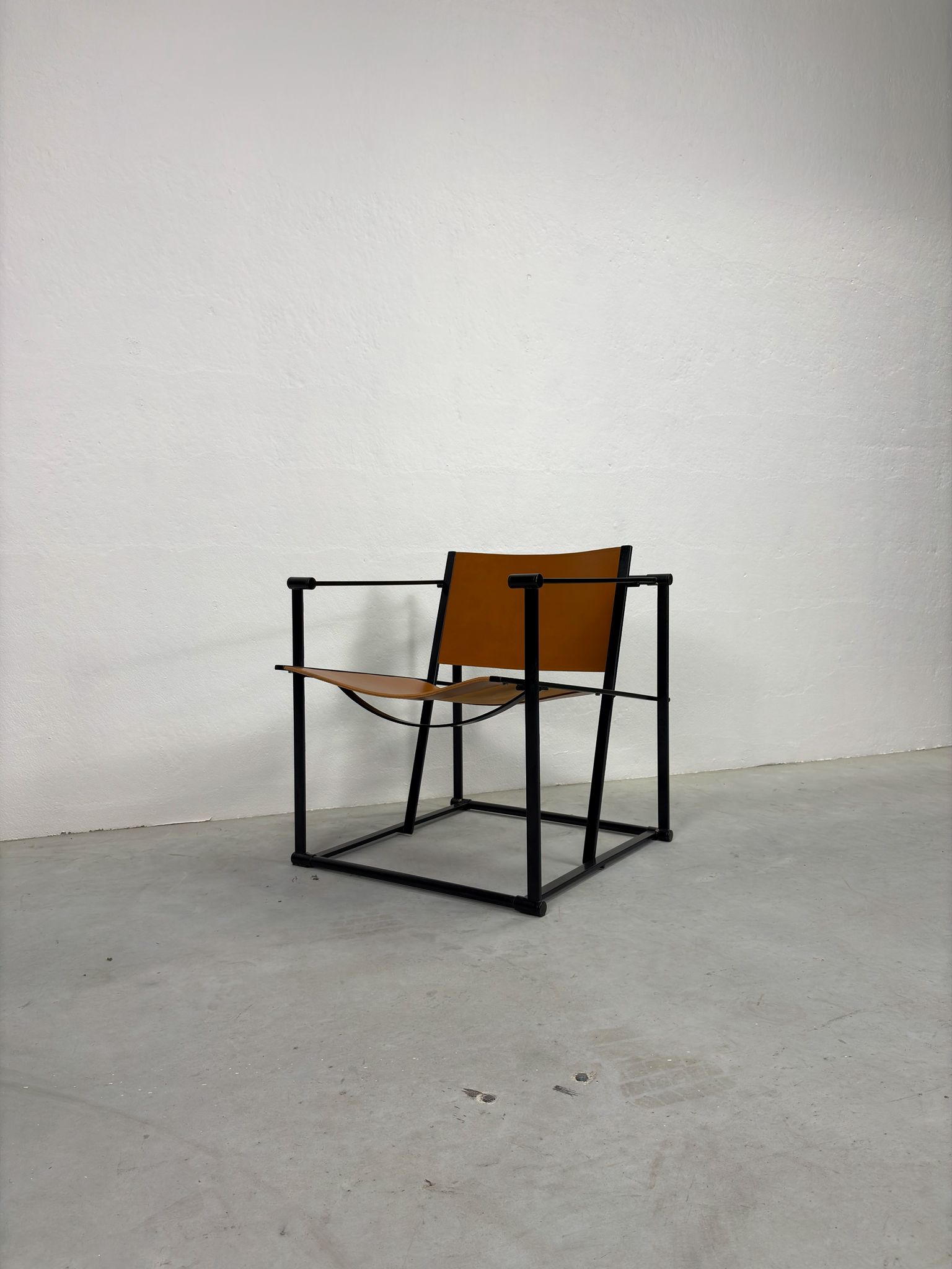 Vintage Pastoe Fm60 Fauteuil Cognac Tuigleer image 6