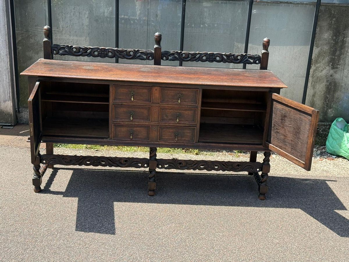 Jacobean Style Carved Oak Sideboard image 9