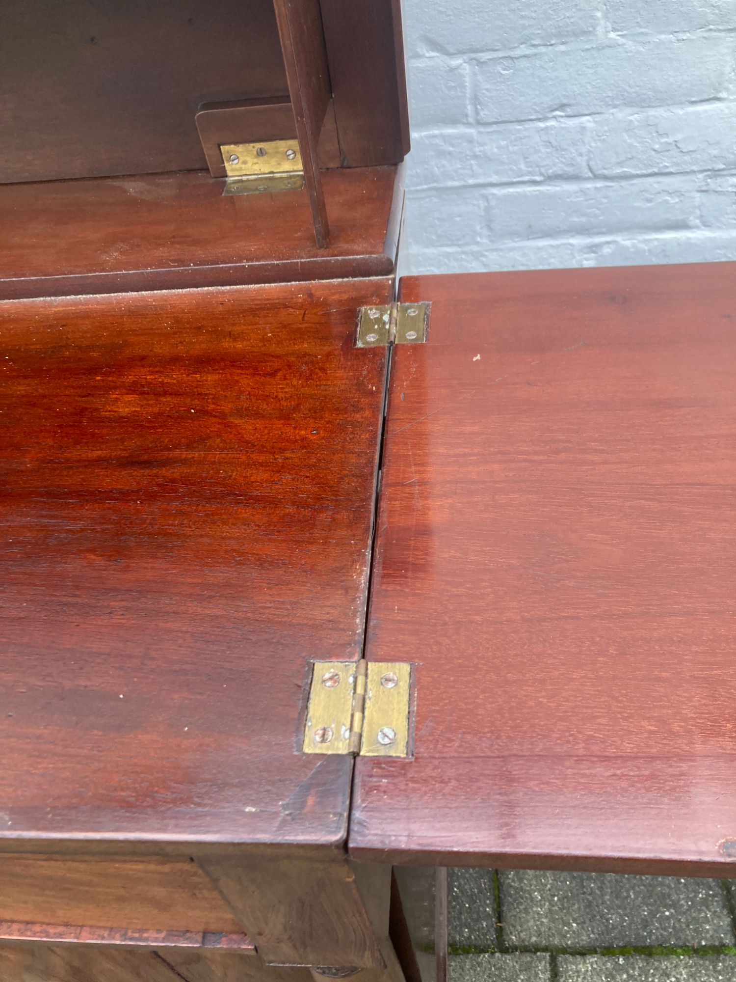Antiek Mahonie Dressoir, En Opengeklapt Een Mooi Antiek Klapbufet image 12