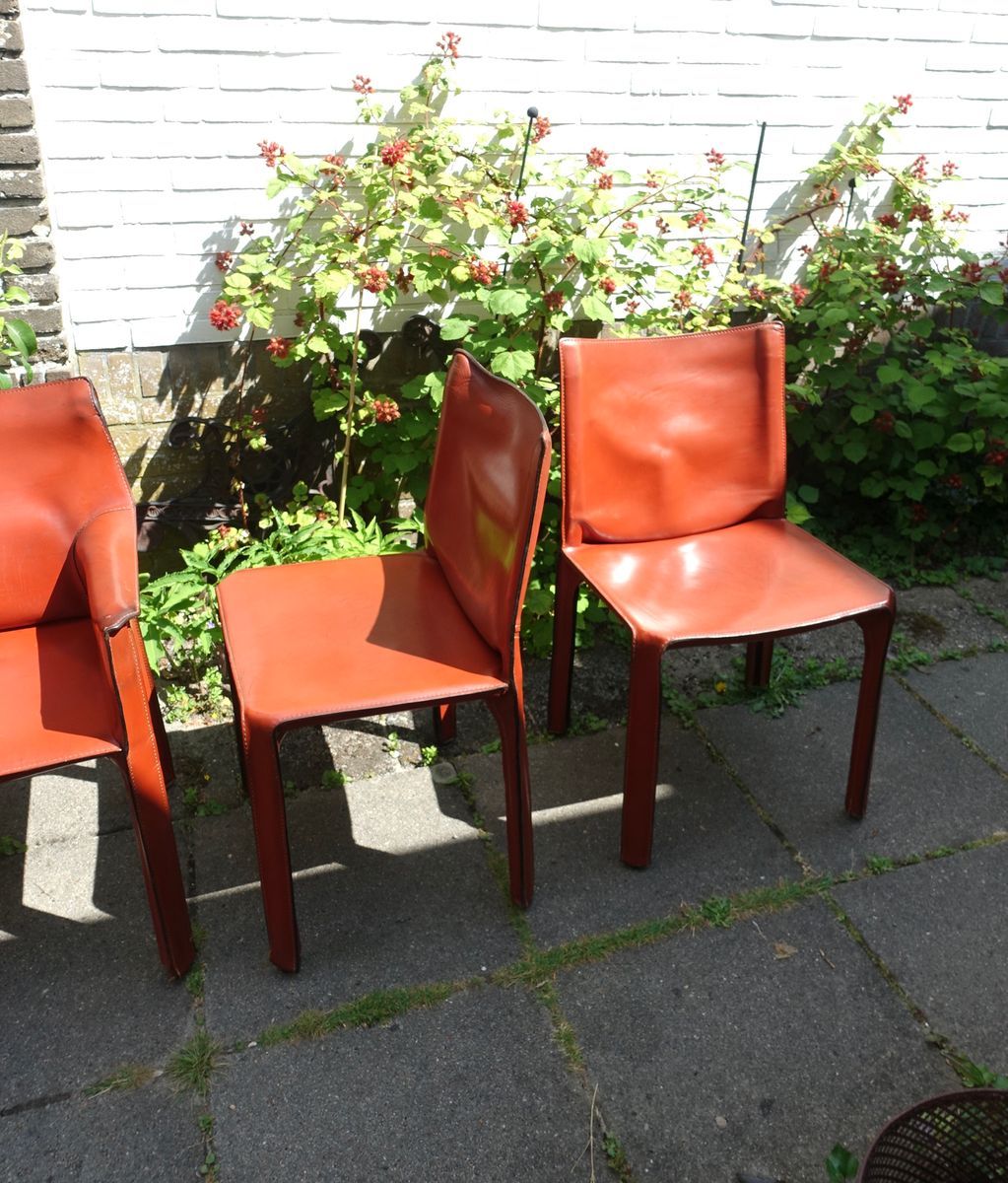 Mario Bellini Diner Chairs Cassina 1970’s Cab 412 & 413 image 6