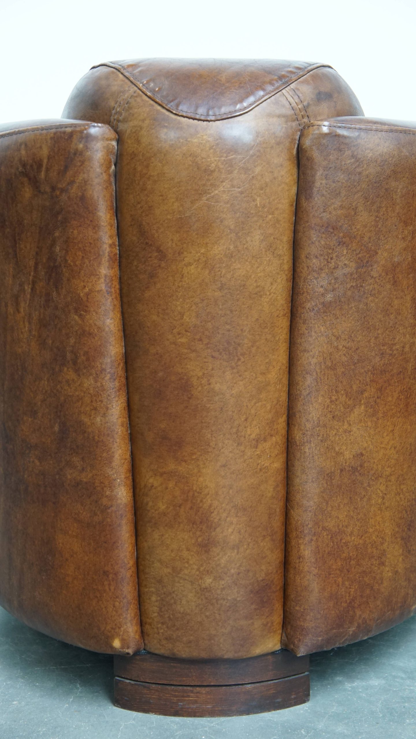 Comfortabele En Unieke Bruine Aviator Design Fauteuil Gemaakt Van Rundleer image 16