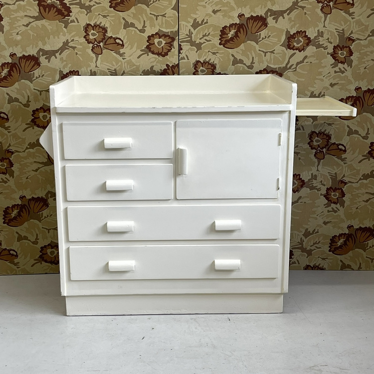 Vintage Commode Met Plankje Retro Babykamer Kast image 2
