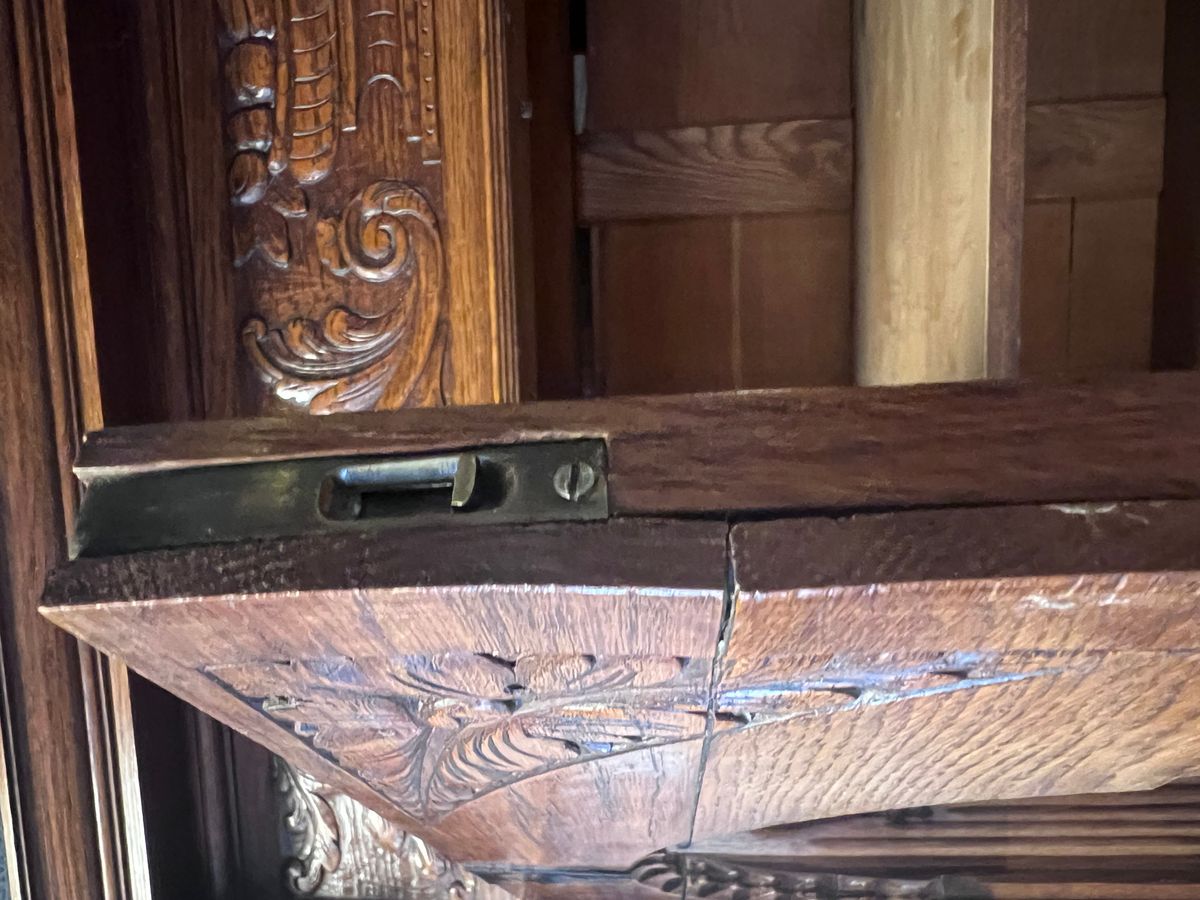 Demontabele Antiek Eiken Kast Met 3 Verstelbare Planken, 199 Cm Hoog image 7