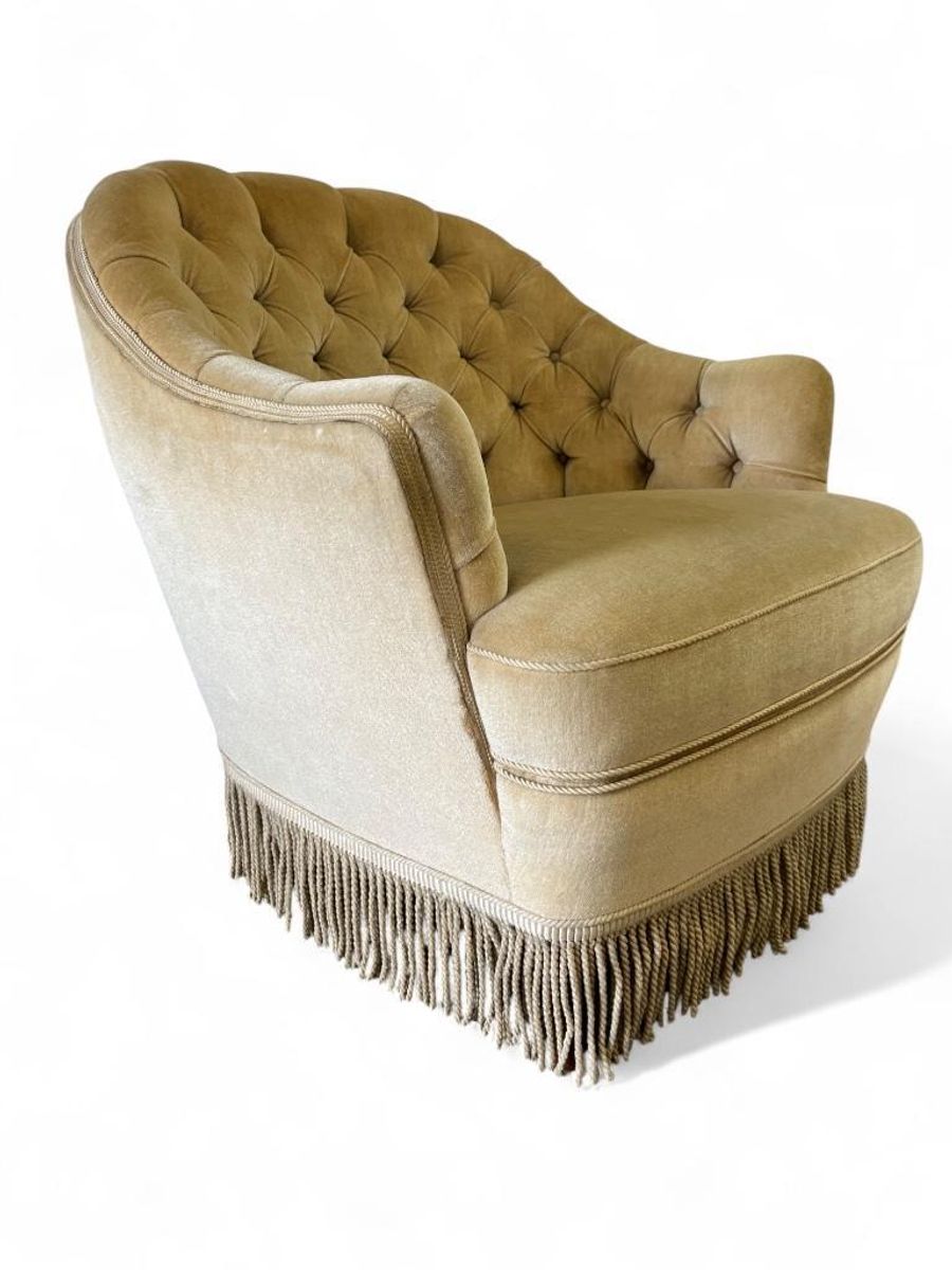 Vintage Fauteuil / Eenzit / Clubzetel Met Franjes image 3