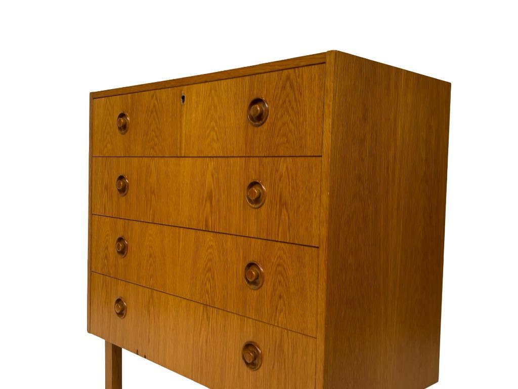 Vintage Ladekast Kastje Jaren 60 Teak Fineer Commode Design image 14