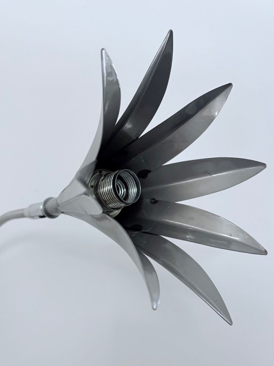 Unieke Vintage Metalen Vloerlamp Fleur France ‘60 image 8
